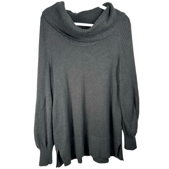 Anthropologie Sweaters - Anthropologie Black Oversized Elevated Basics Quiet Luxury Cozy Knit Sweater M